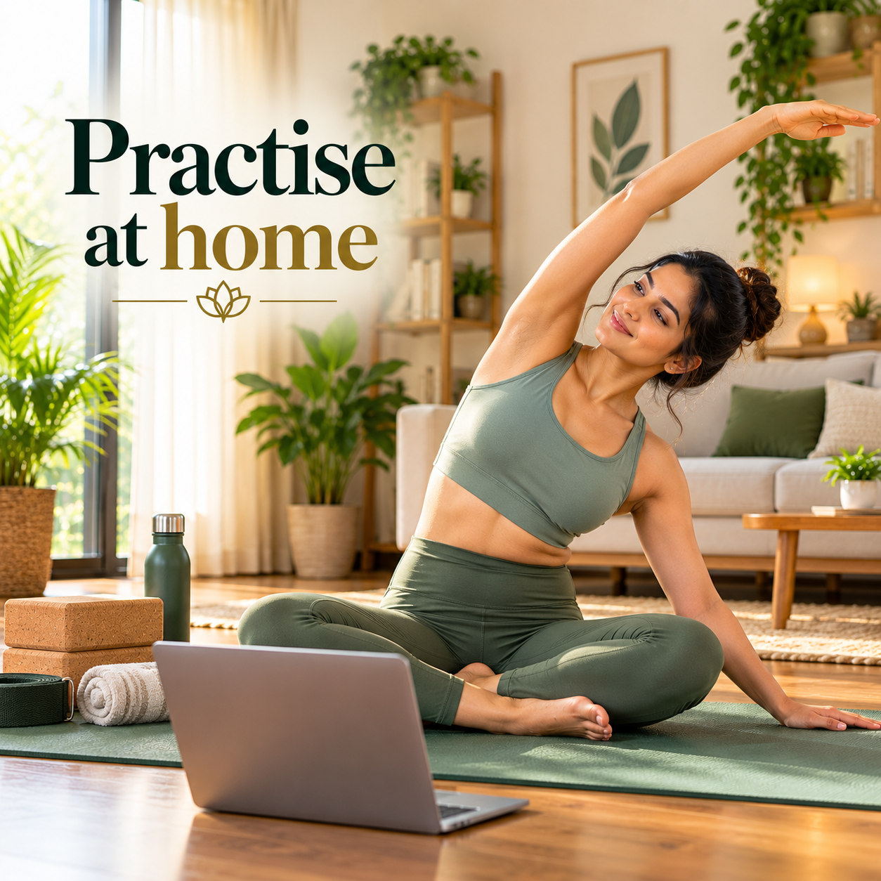 Yoga class at home